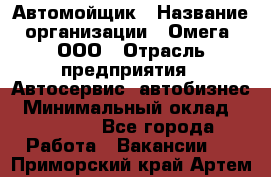 Автомойщик › Название организации ­ Омега, ООО › Отрасль предприятия ­ Автосервис, автобизнес › Минимальный оклад ­ 50 000 - Все города Работа » Вакансии   . Приморский край,Артем г.